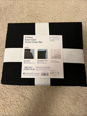 Target Black 2-Piece Easy-Care Duvet Cover Set